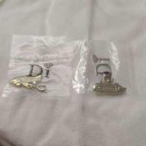 Dior Silver Travel Charm Duo